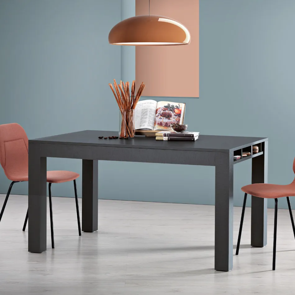 Mesa extensível da sala em melamina Made in Italy - Ondine Viadurini