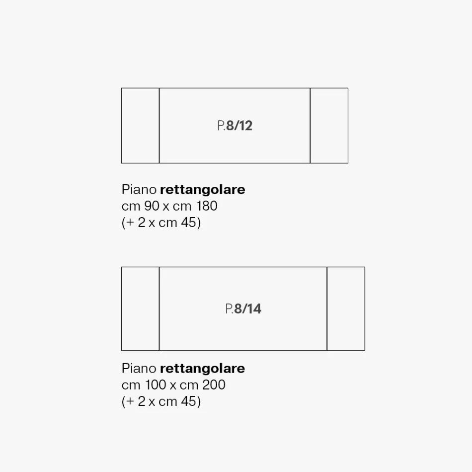 Mesa extensível de sala em metal e vidro cerâmico Made in Italy - Meluso Viadurini