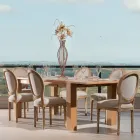 Mesa extensível para sala de estar feita de madeira maciça de teca - Fidia Viadurini