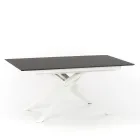 Mesa extensível de design com pernas de metal, Lucera Viadurini