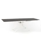 Mesa extensível de design com pernas de metal, Lucera Viadurini