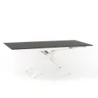 Mesa extensível de design com pernas de metal, Lucera Viadurini