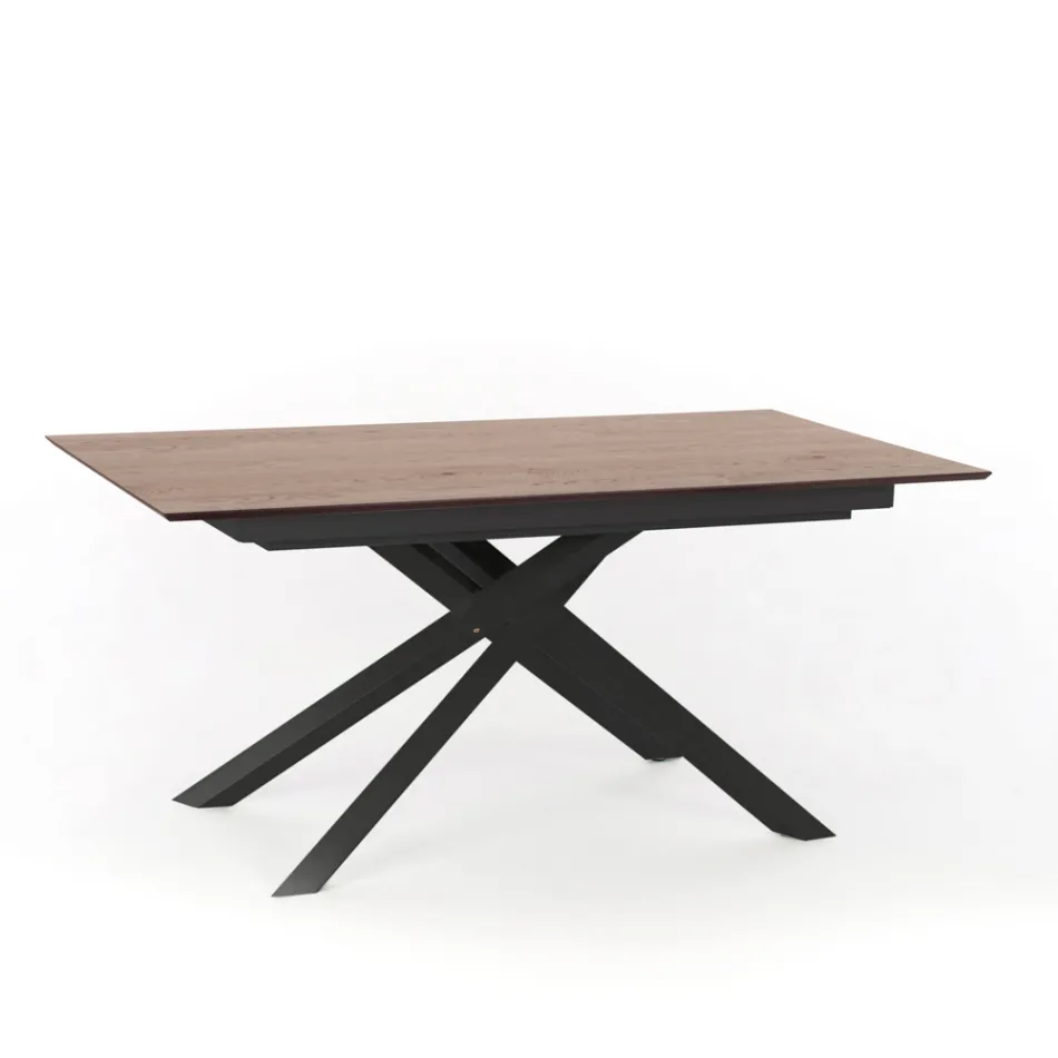 Mesa extensível de design com pernas de metal, Lucera Viadurini