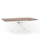 Mesa extensível de design com pernas de metal, Lucera Viadurini
