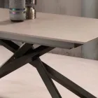 Mesa extensível de design com pernas de metal, Lucera Viadurini