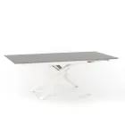 Mesa extensível de design com pernas de metal, Lucera Viadurini