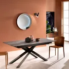Mesa extensível de design com pernas de metal, Lucera Viadurini