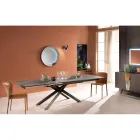 Mesa extensível de design com pernas de metal, Lucera Viadurini