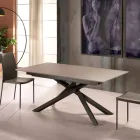 Mesa extensível de design com pernas de metal, Lucera Viadurini