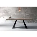 Mesa de design extensível em madeira de carvalho made in Italy Zerba Viadurini