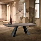 Mesa de design extensível em madeira de carvalho made in Italy Zerba Viadurini