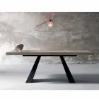 Mesa de design extensível em madeira de carvalho made in Italy Zerba Viadurini