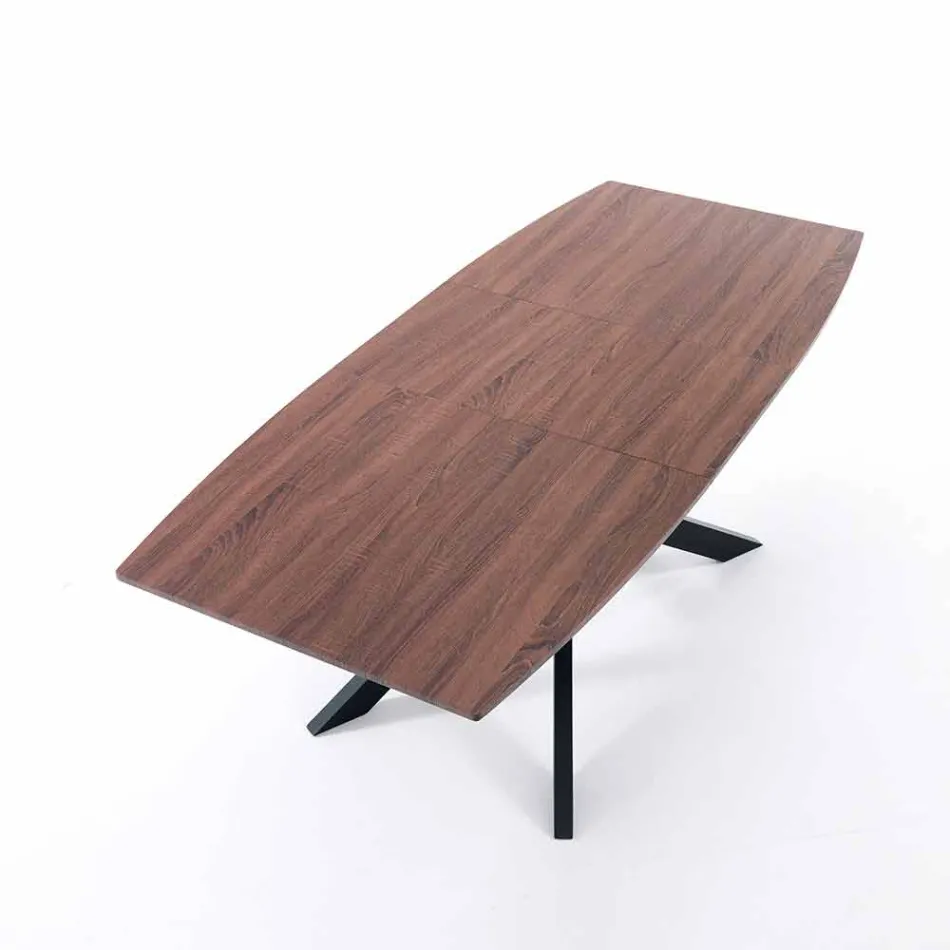 Mesa de Design Extensível em MDF e Metal, Torquato Viadurini