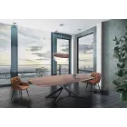 Mesa de Design Extensível em MDF e Metal, Torquato Viadurini