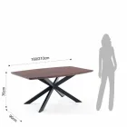 Mesa de Design Extensível em MDF e Metal, Torquato Viadurini