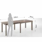 Mesa de Design Extensível em Vidro e Metal, Guerreiro Viadurini