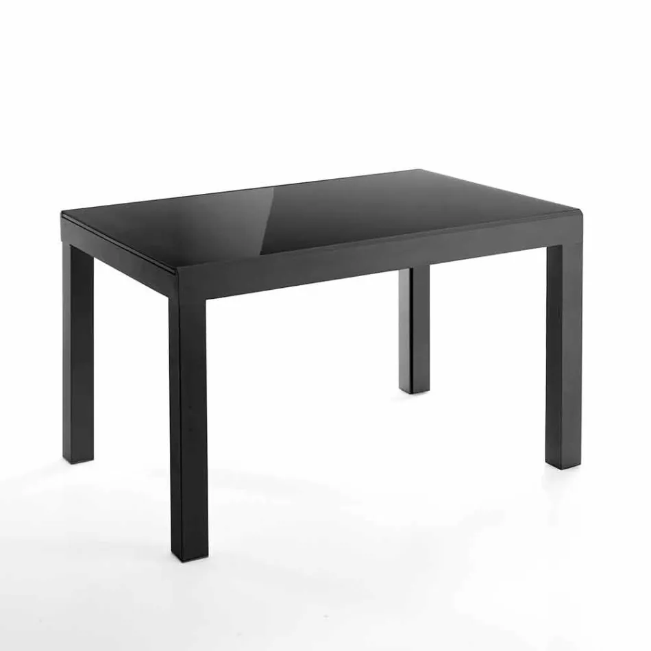 Mesa de Design Extensível em Vidro e Metal, Guerreiro Viadurini