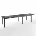 Mesa de Design Extensível em Vidro e Metal, Guerreiro Viadurini