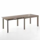 Mesa de Design Extensível em Vidro e Metal, Guerreiro Viadurini