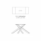 Mesa extensível de design de vidro cerâmico feita na Itália, Dionigi Viadurini