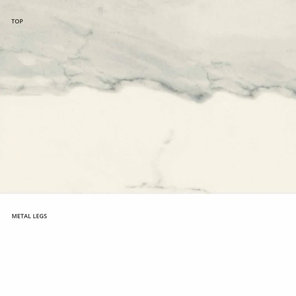 Mesa extensível de design de vidro cerâmico feita na Itália, Dionigi Viadurini