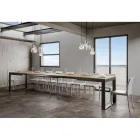 Mesa Extensível de Design Moderno em Madeira Melamínica - Badesi Viadurini