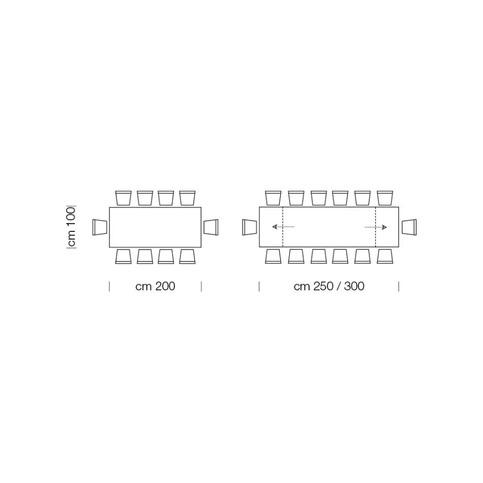 Mesa Extensível até 14 Lugares em Madeira Folheada Made in Italy - Grotta Viadurini