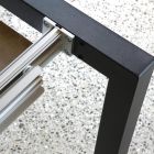 Mesa extensível até 230 cm em metal e tampo em vidro cerâmico - Klaus Viadurini