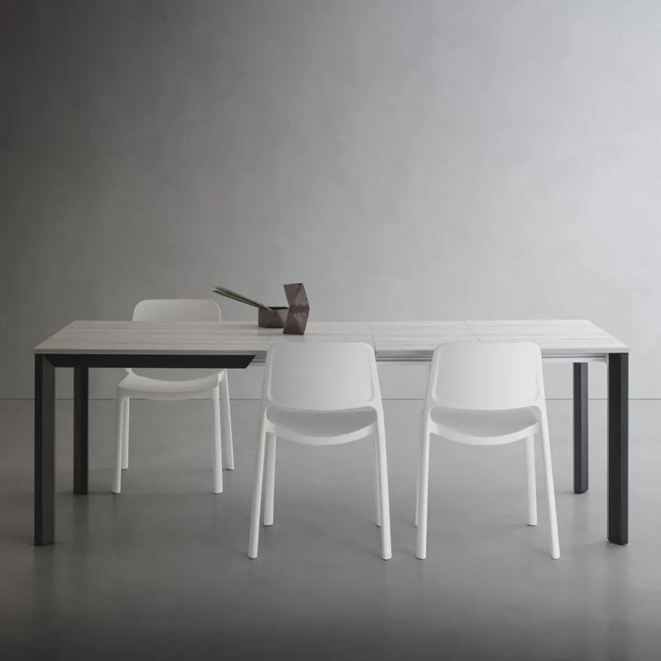 Mesa quadrada extensível até 232 cm em HPL Made in Italy - Filiberto Viadurini