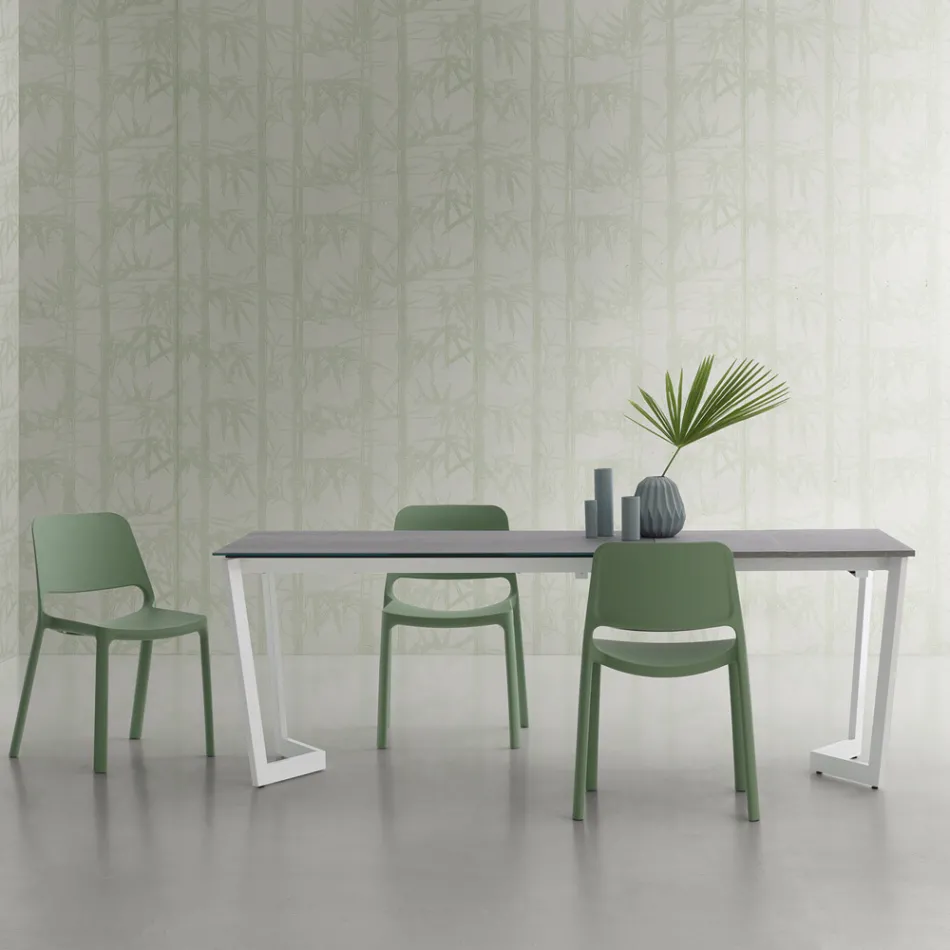 Mesa Extensível Até 238 cm com Tampo Laminam Made in Italy - Pablito Viadurini