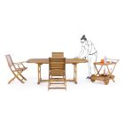 Mesa extensível de jardim em madeira até 240 cm, by Design - Roxen Viadurini