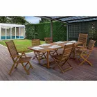 Mesa extensível de jardim em madeira até 240 cm, by Design - Roxen Viadurini