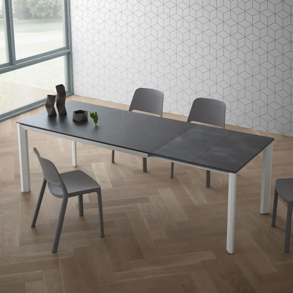 Mesa Extensível Até 240 cm Tampo em Laminam Made in Italy - Filiberto Viadurini