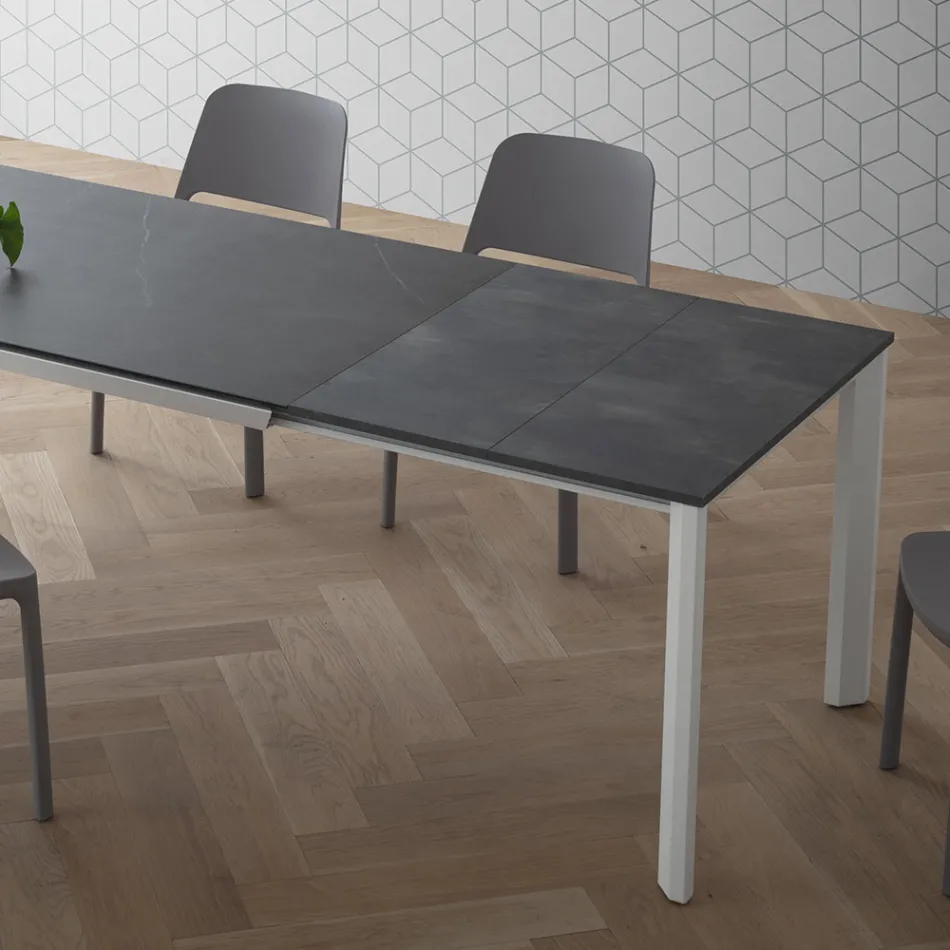 Mesa Extensível Até 240 cm Tampo em Laminam Made in Italy - Filiberto Viadurini