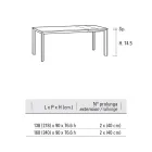 Mesa Extensível Até 240 cm Tampo em Laminam Made in Italy - Filiberto Viadurini