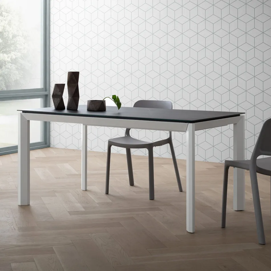 Mesa Extensível Até 240 cm Tampo em Laminam Made in Italy - Filiberto Viadurini