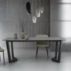 Mesa Extensível Até 300 cm Base Metal Made in Italy - Bastiano Viadurini