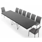 Mesa extensível até 300 cm em madeira folheada Made in Italy – Ezzellino Viadurini