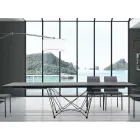 Mesa extensível até 300 cm em madeira folheada Made in Italy – Ezzellino Viadurini