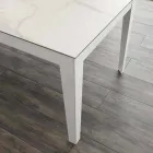 Mesa extensível de vitrocerâmica e metal Cagliari até 380 cm Viadurini