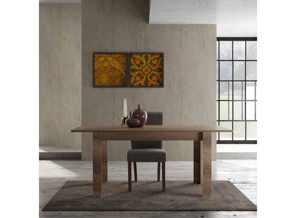 Mesa extensível até 185 cm de Made in Italy Melamine Design - Ketra Viadurini