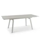 Mesa extensível até 200 cm em Pedra Sinterizada Efeito Mármore - Abacaxi Viadurini