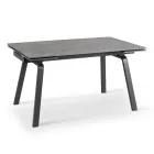 Mesa extensível até 200 cm em Pedra Sinterizada Efeito Mármore - Abacaxi Viadurini