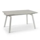 Mesa extensível até 200 cm em Pedra Sinterizada Efeito Mármore - Abacaxi Viadurini