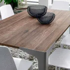 Mesa extensível até 222 cm em Hpl Madeira Efeito Made in Italy - Vulcano Viadurini