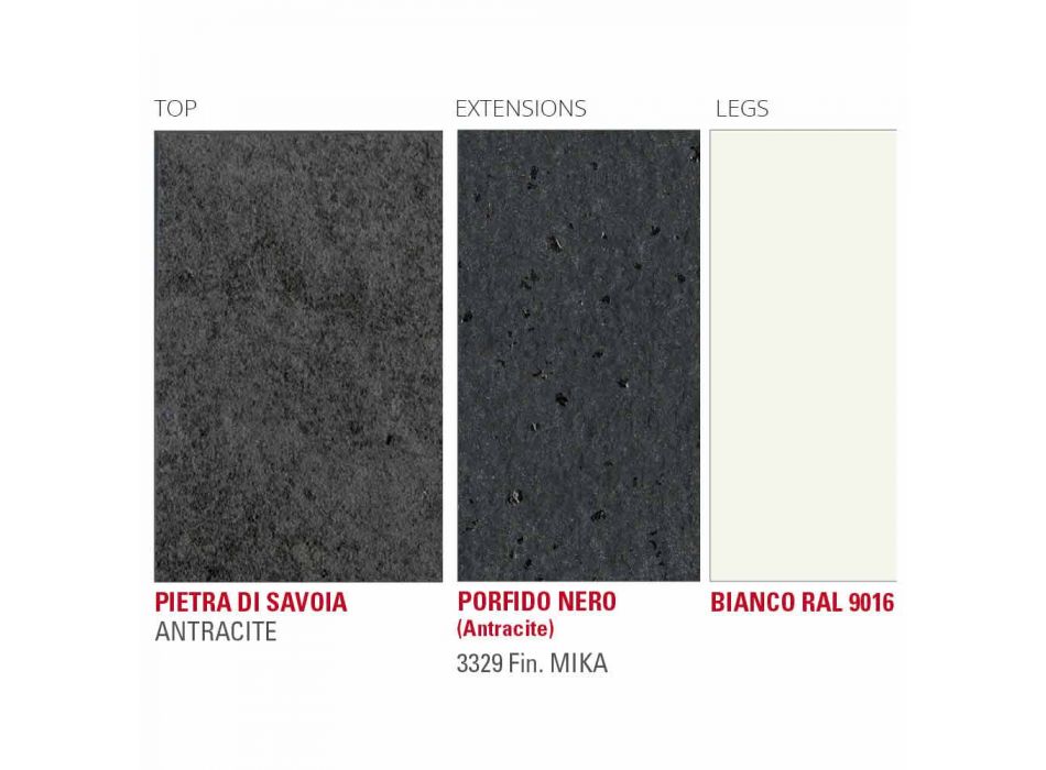Mesa Extensível Até 238 cm em Laminam e Metal Made in Italy - Remigio Viadurini