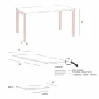 Mesa Extensível Até 238 cm em Laminam e Metal Made in Italy - Remigio Viadurini