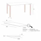 Mesa Extensível Até 238 cm em Laminam e Metal Made in Italy - Remigio Viadurini