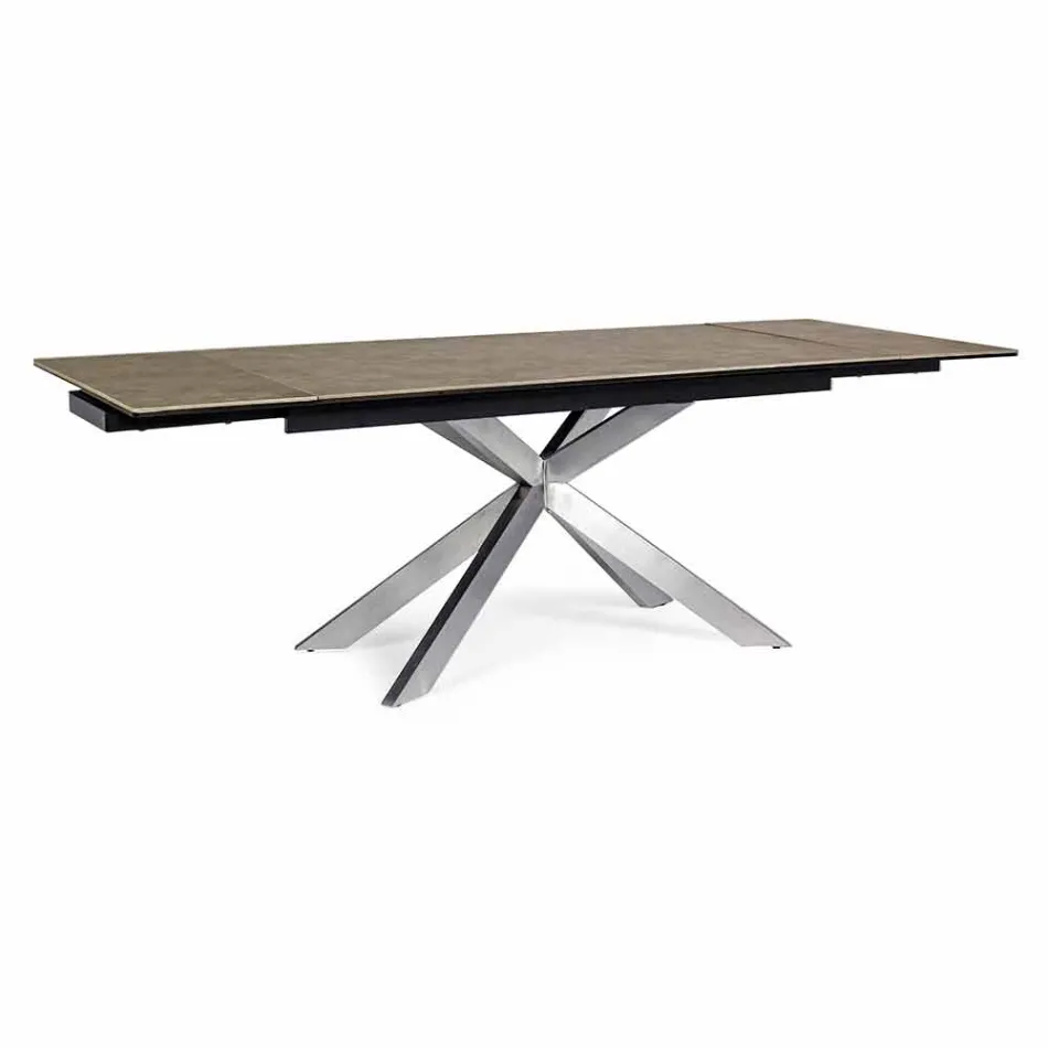 Mesa Extensível Até 240 cm com Tampo Cerâmico Homemotion - Avici Viadurini