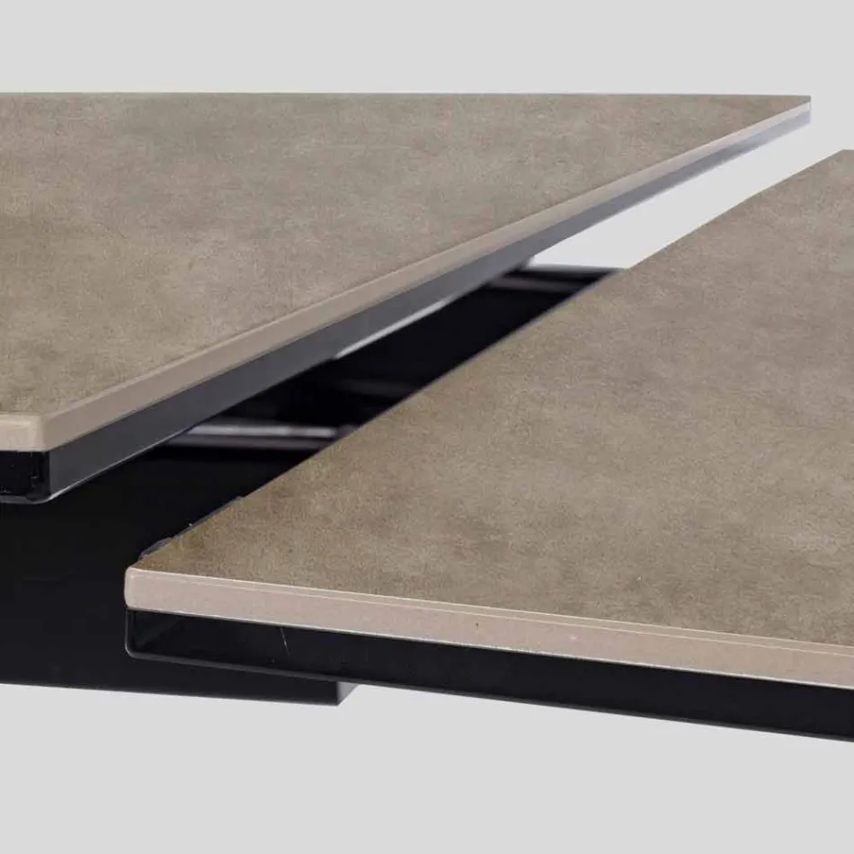 Mesa Extensível Até 240 cm com Tampo Cerâmico Homemotion - Avici Viadurini